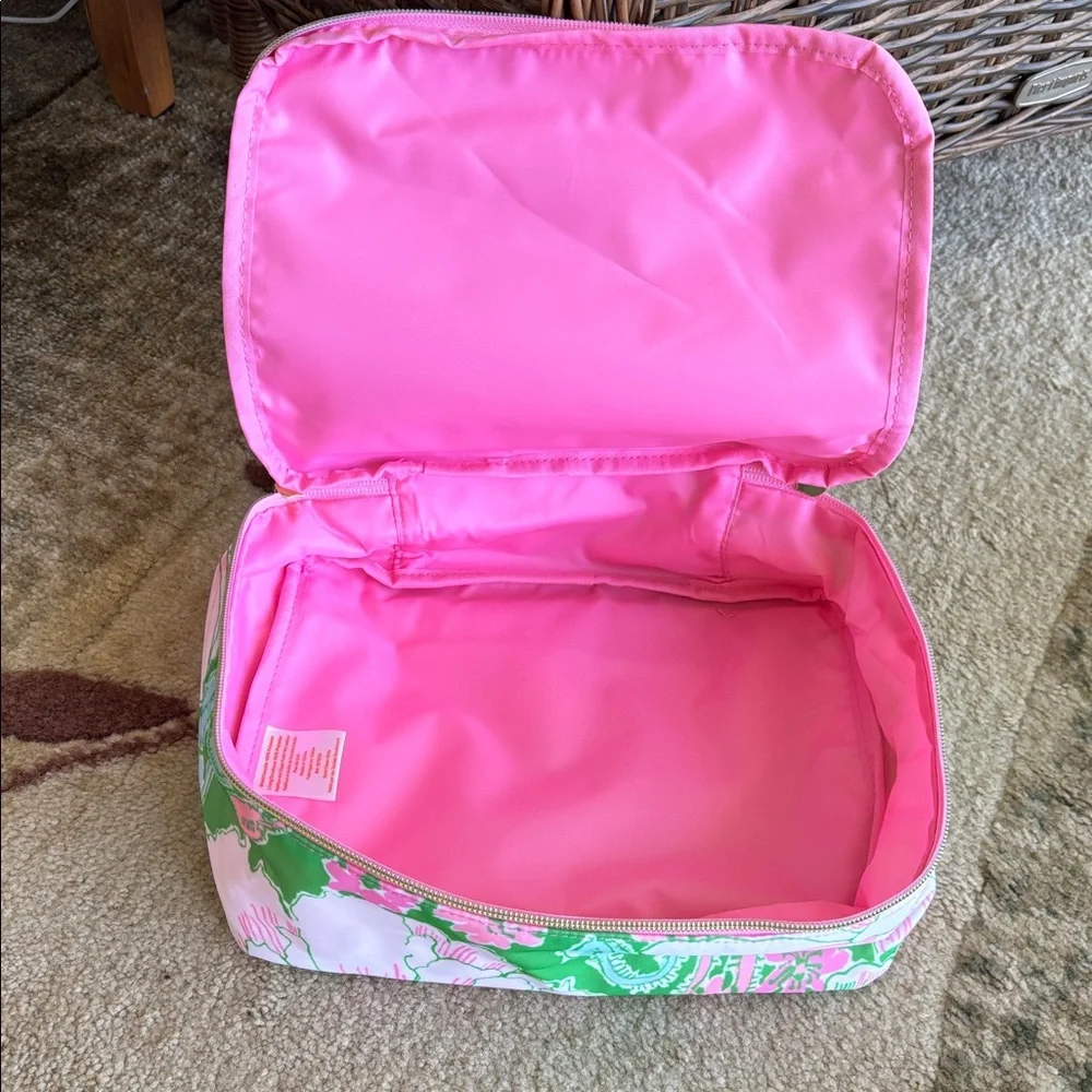 NWOT Lilly Pulitzer Green & Pink Floral Multi Purpose Bag